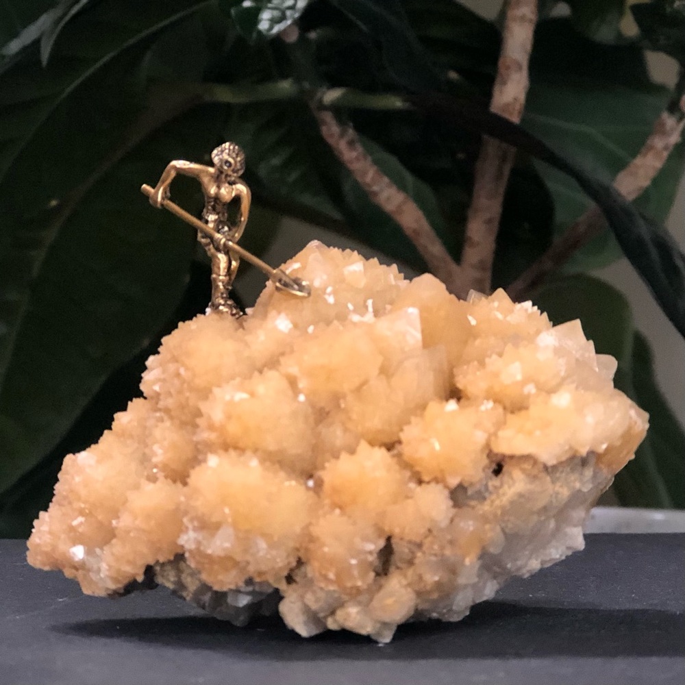 Natural Calcite Crystal Quartz Cluster